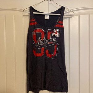 University of Arizona Logo Gray Tank Top Womens 3/5 Small Rivalry Threads